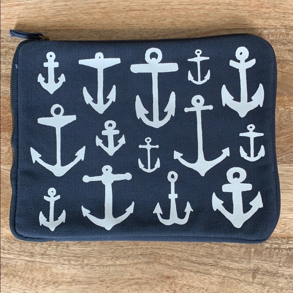 Banana Republic Navy Canvas Pouch/iPad Sleeve
